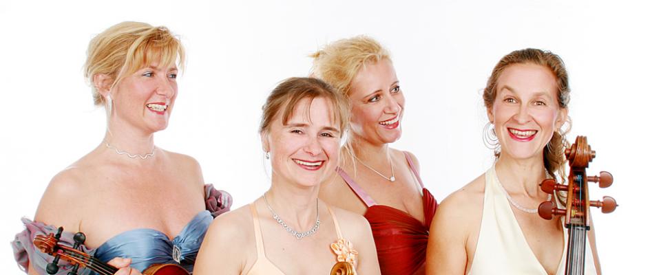 vergnügtes Streichquartett Konzert